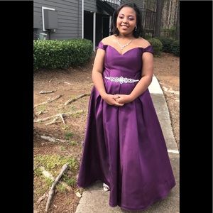 Purple ball gown dress